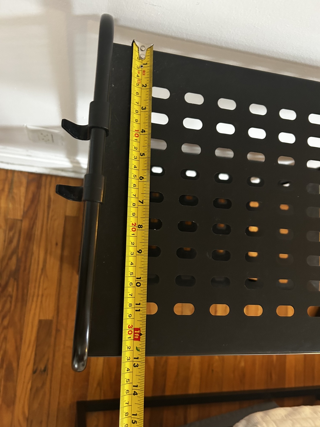 Three-Tier Black Metal Shelving Unit - photo 4
