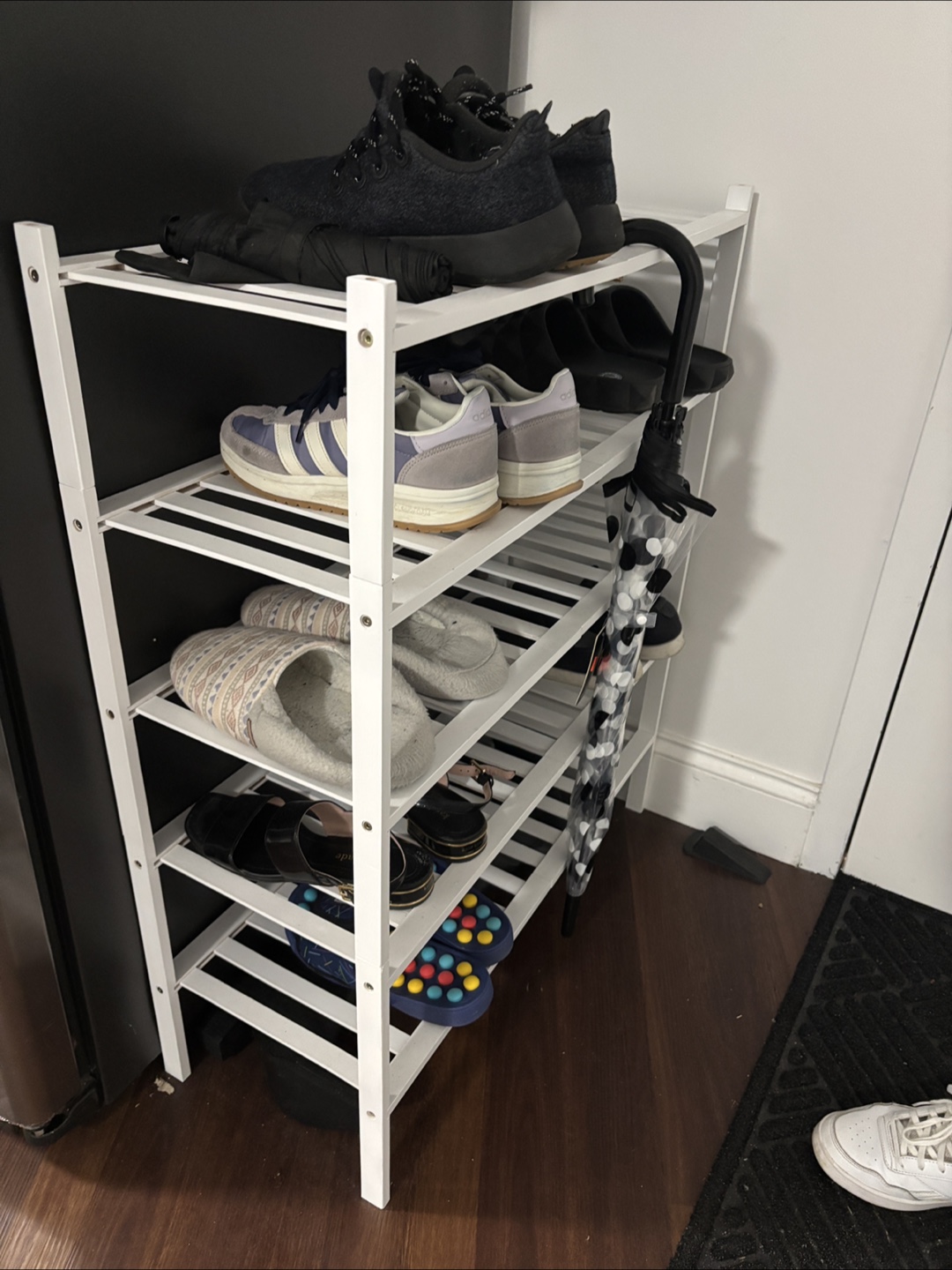 (Moving Sale!) White 5-Tier Bamboo Shoe Rack - photo 4