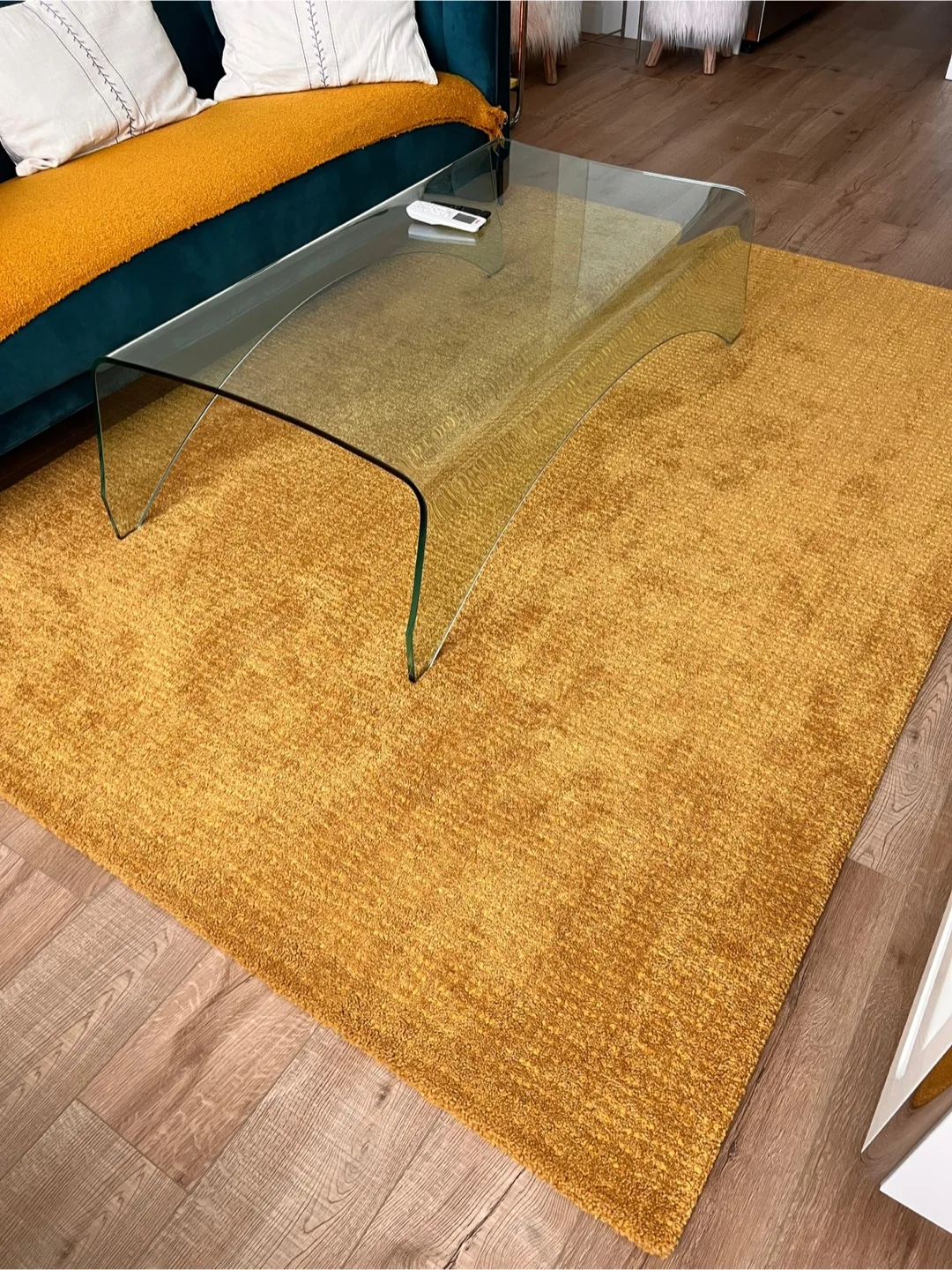 Mustard Yellow Shag Rug thumbnail