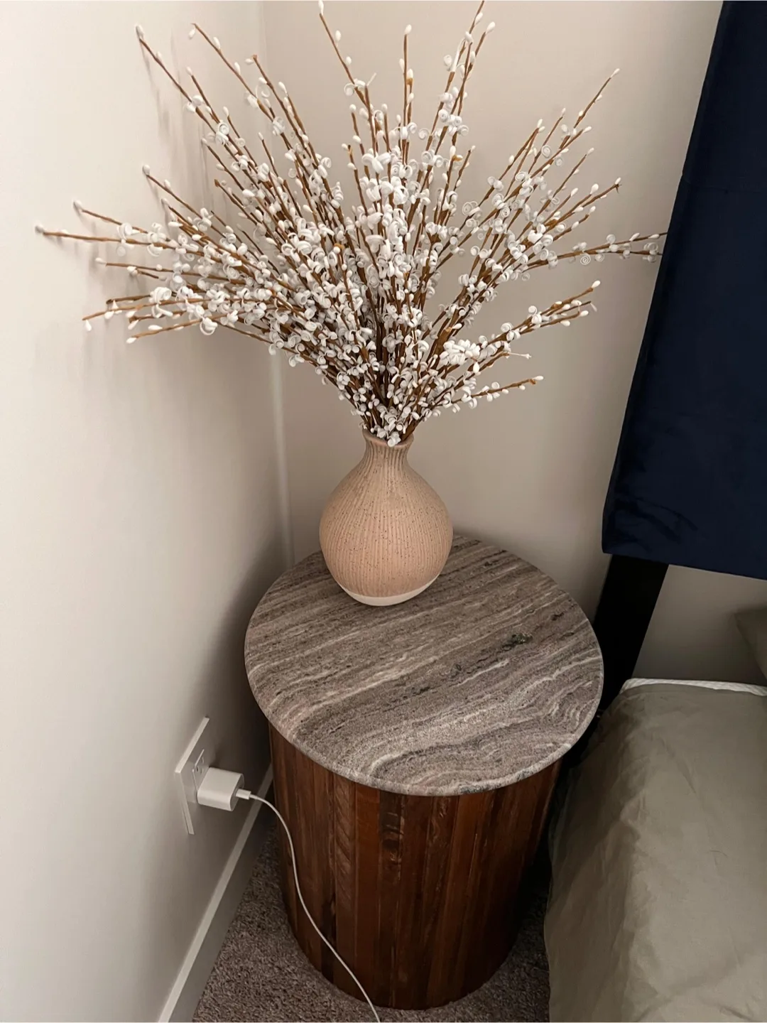 Round Stone Top Accent Table thumbnail