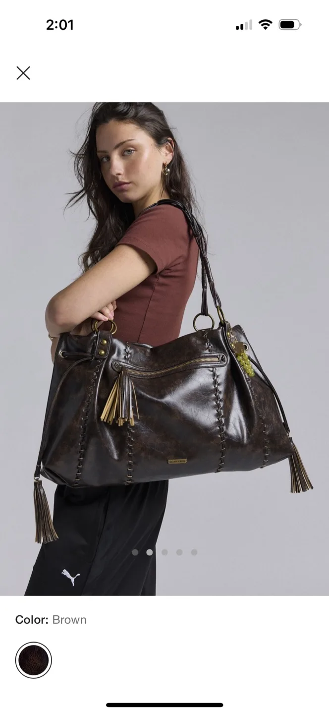 Silence+noise brown leather bag thumbnail