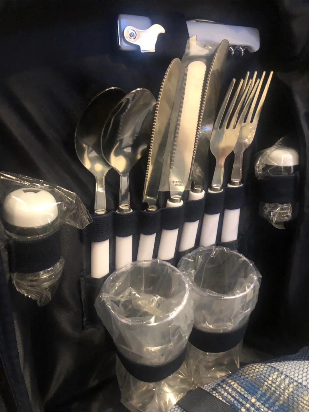 Picnic Backpack Set - Blue Plaid image indicator(5)