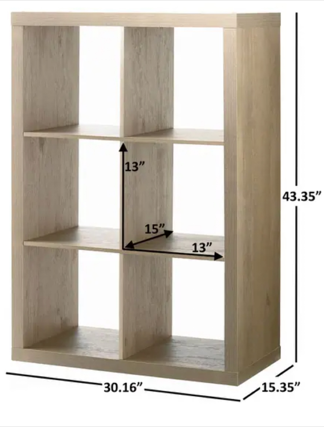 6 Cube Organizer - Oak