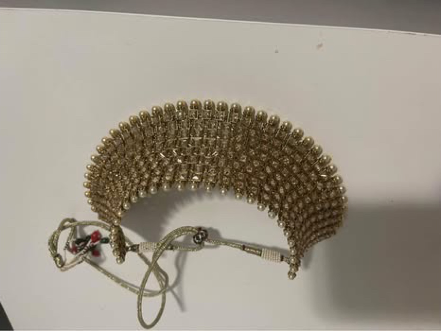 Gold Beaded and Pearl Choker Necklace - photo 4