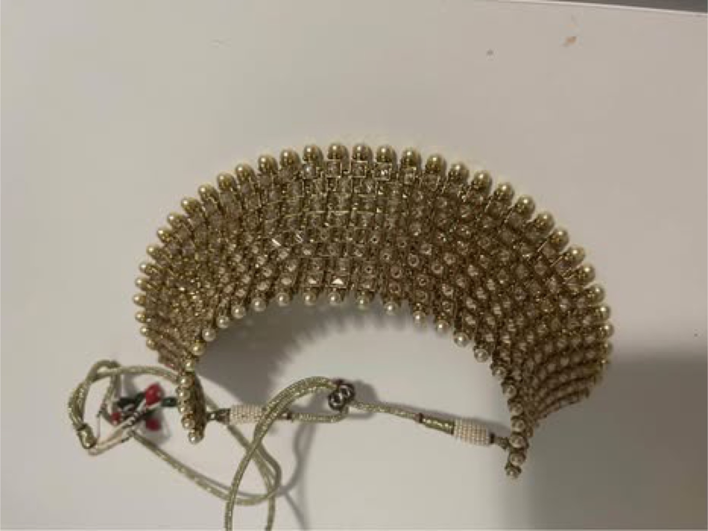 Gold Beaded and Pearl Choker Necklace - photo 3