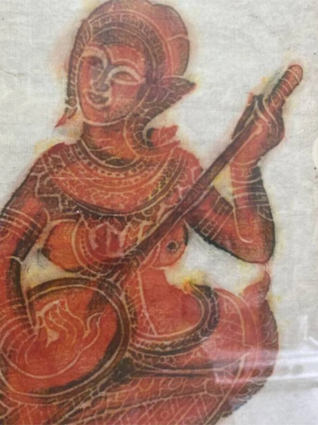 Original Thai temple rubbing on rice paper image indicator(2)