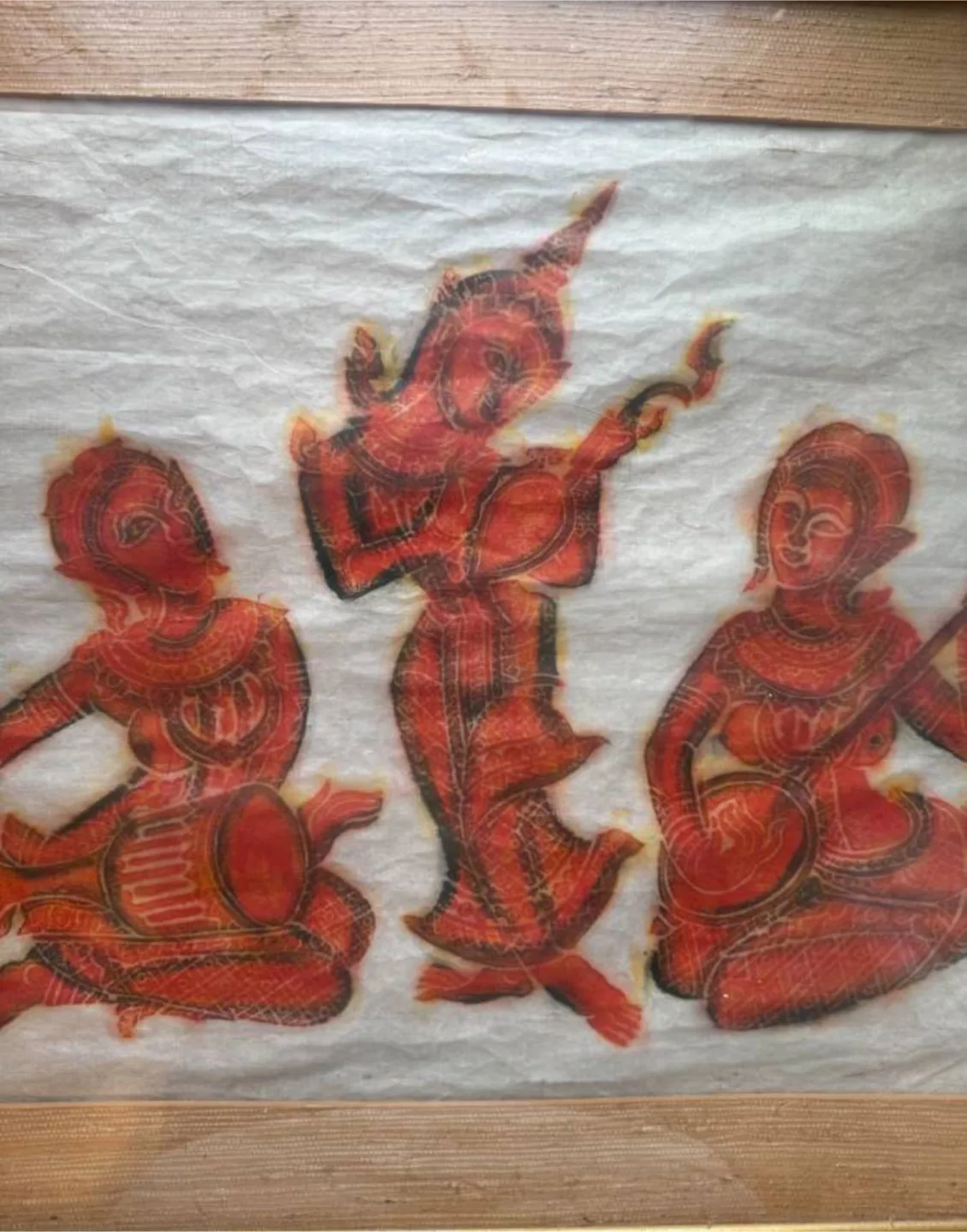 Original Thai temple rubbing on rice paper image indicator(4)