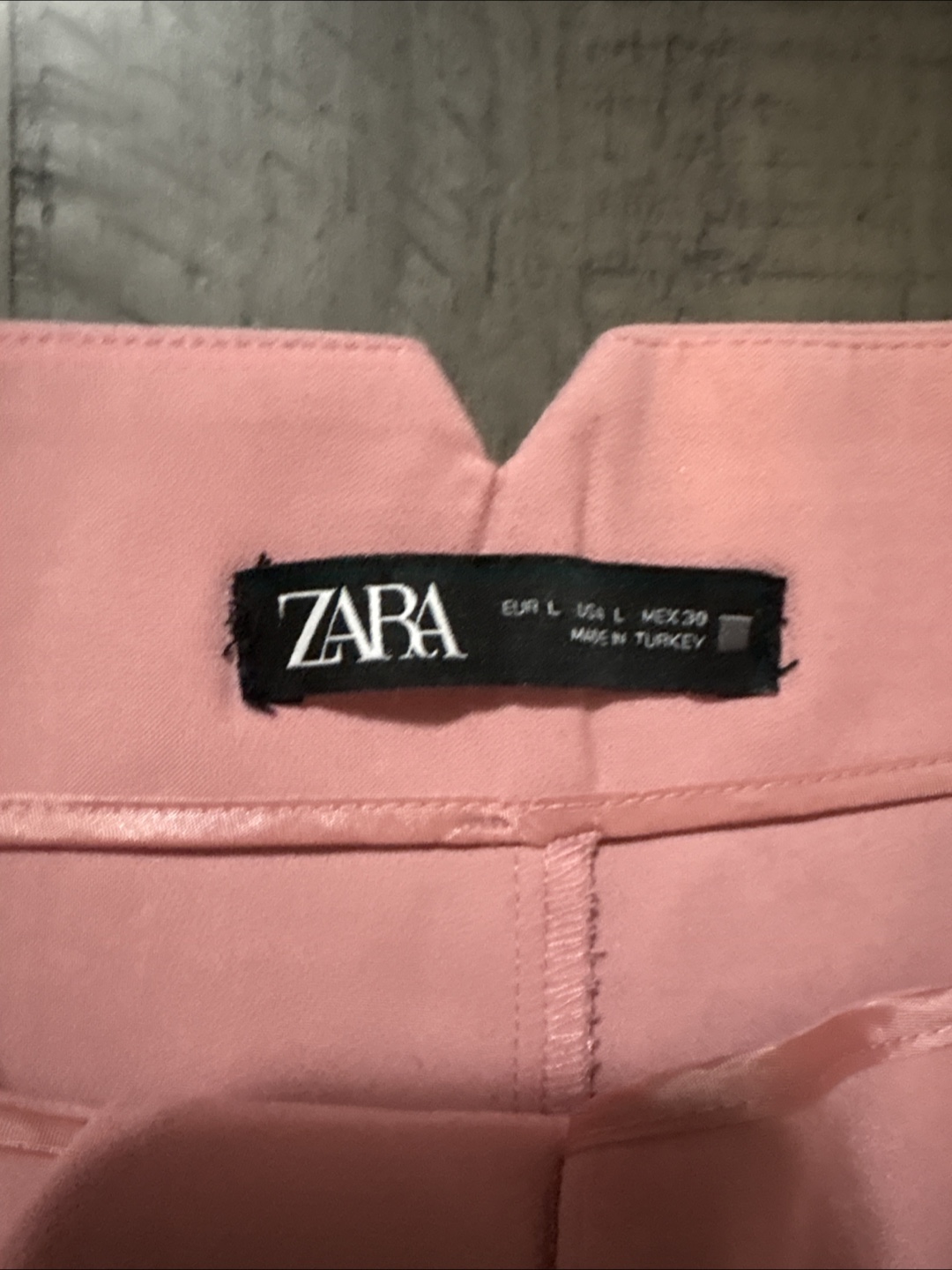 Zara Pink High-Waisted Trousers - Size Large - photo 2