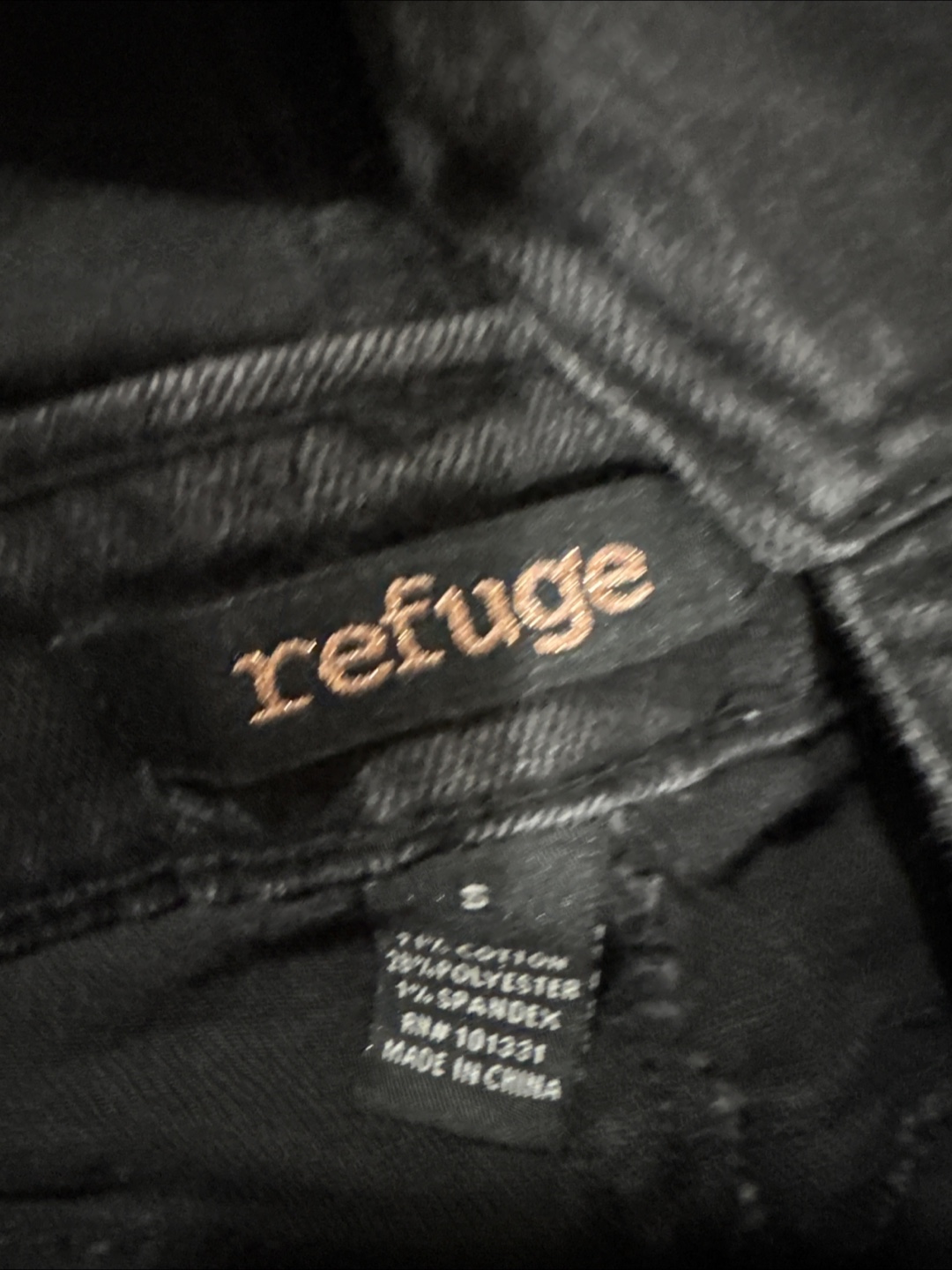 Refuge Black Denim Overalls - Size Small