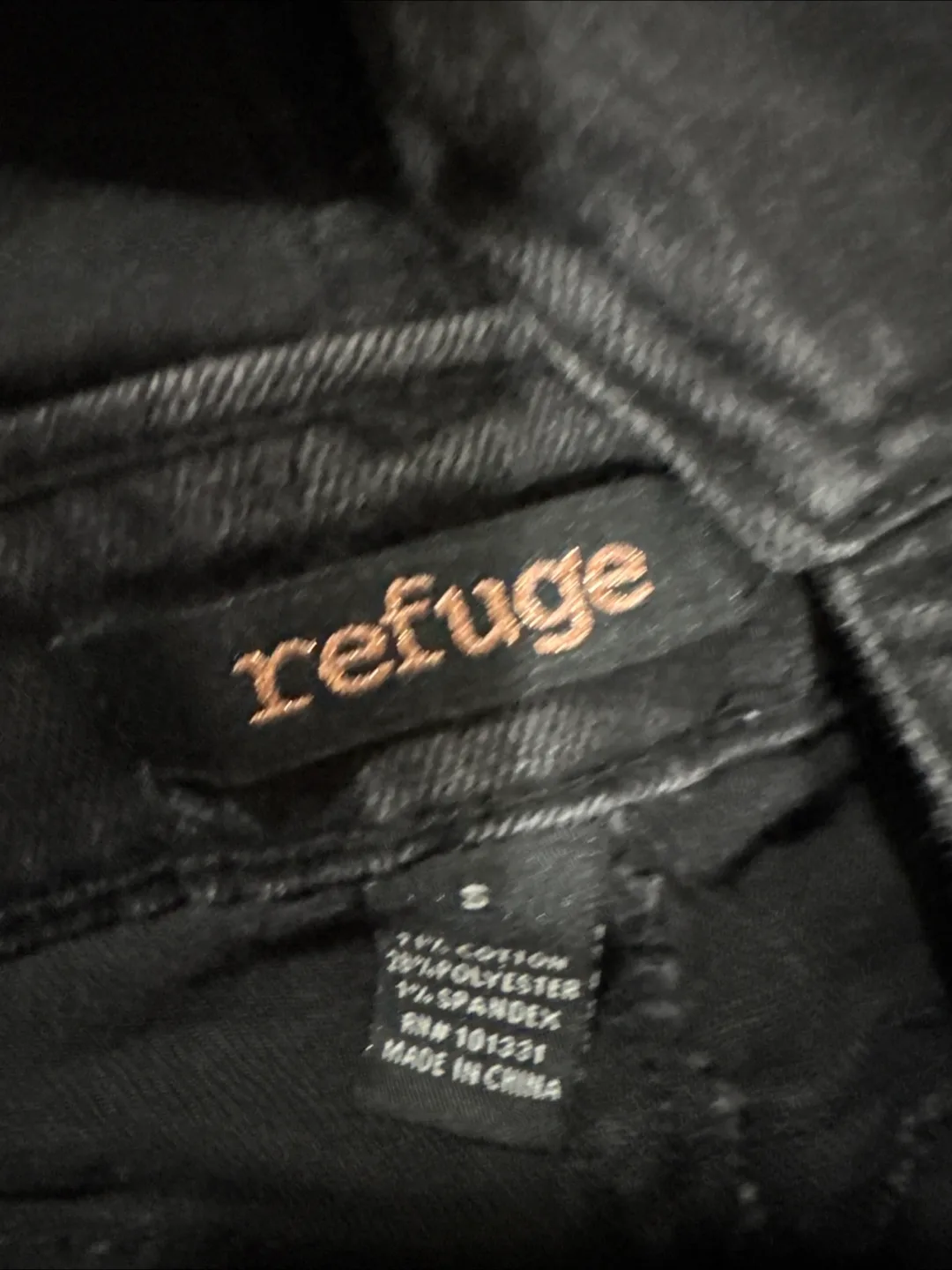 Refuge Black Denim Overalls - Size Small thumbnail
