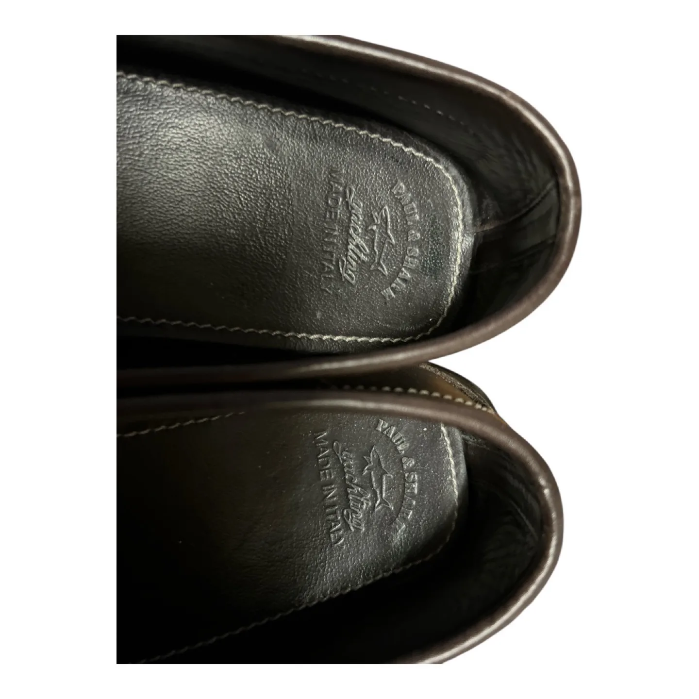 Paul Shark Men's Brown Leather Loafers - size 9 GUC image indicator(3)