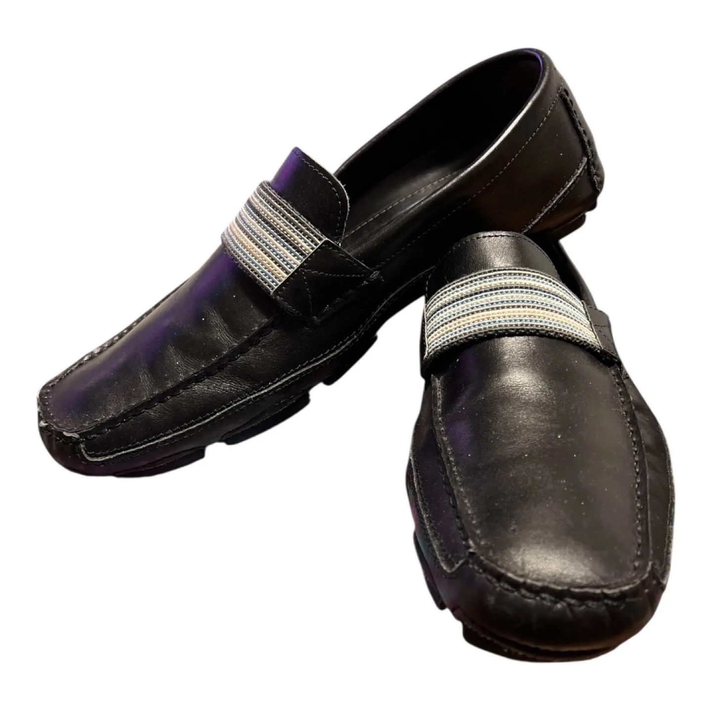 Bruno Magli Men's Black Leather Loafers image indicator(2)