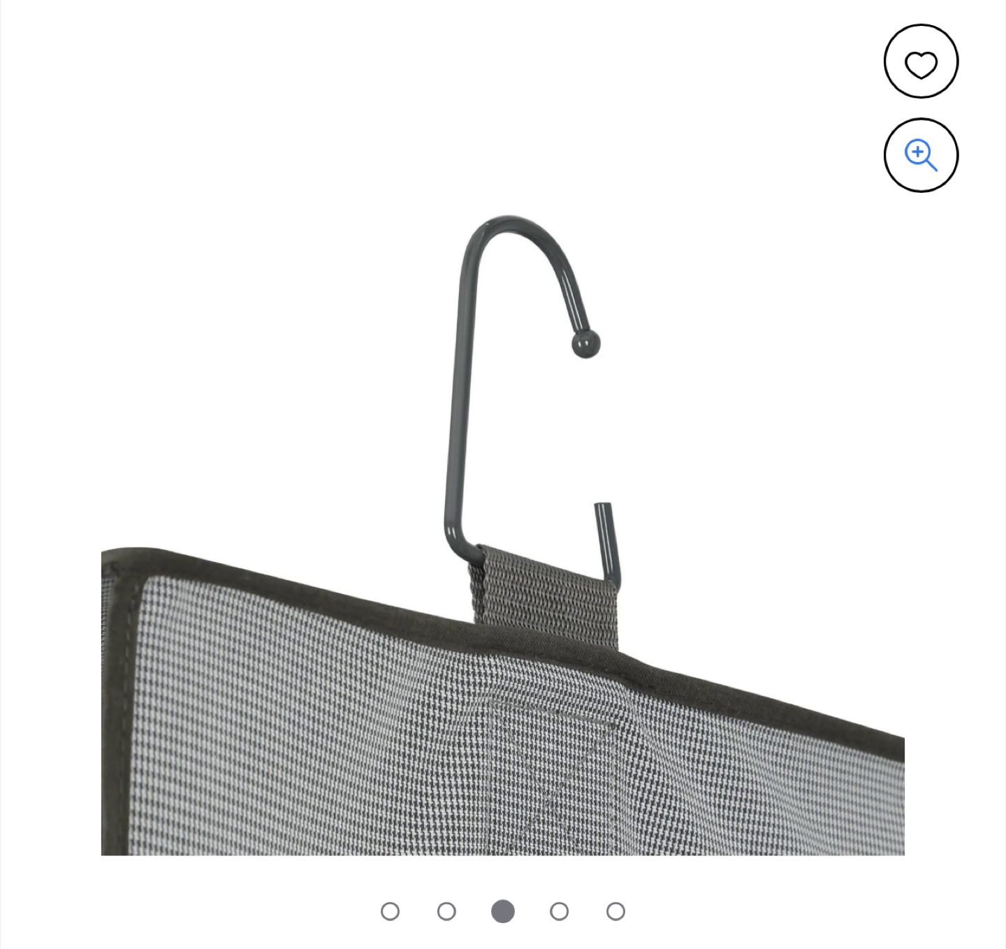 Grey Fabric Hanging Closet Organizer with Six Shelves - photo 2