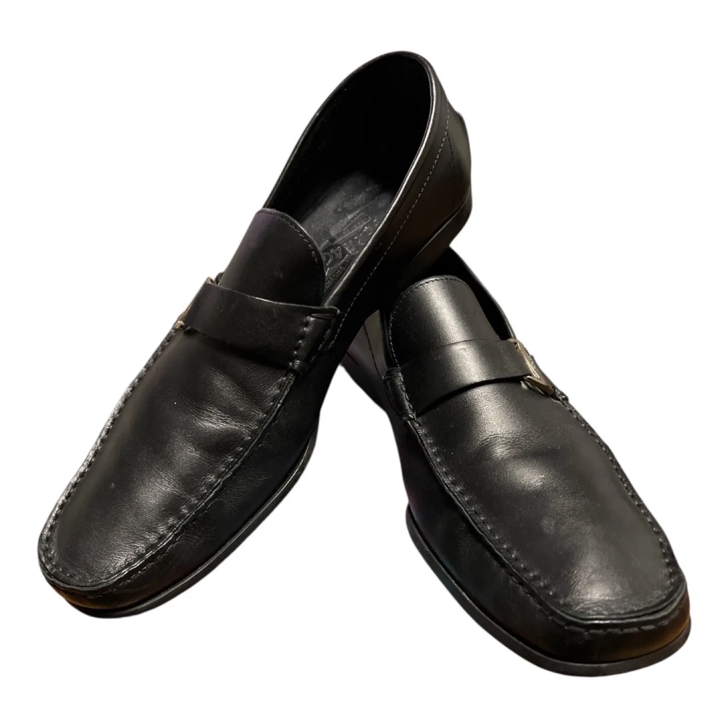 Salvatore Ferragamo Black Leather Loafers image indicator(2)