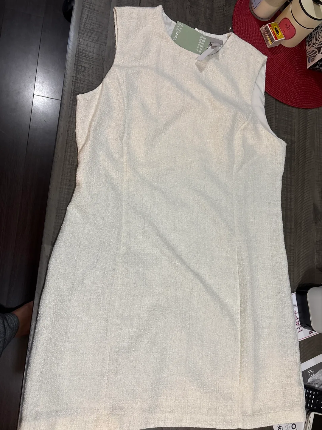 H&M Women's Size 44 Sleeveless Tweed Dress image indicator(2)