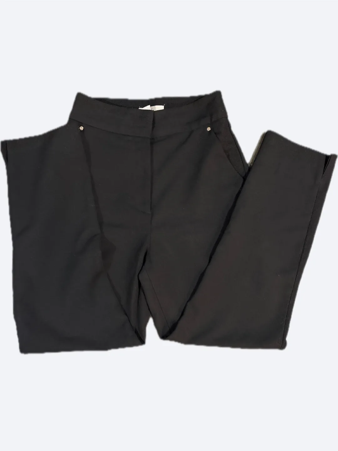 H&M Black High-Waisted Trousers - Size 2 image indicator(2)