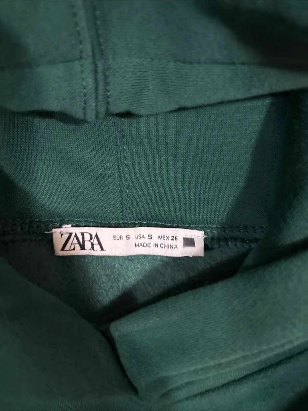 Zara Green Hoodie Size Small image indicator(2)