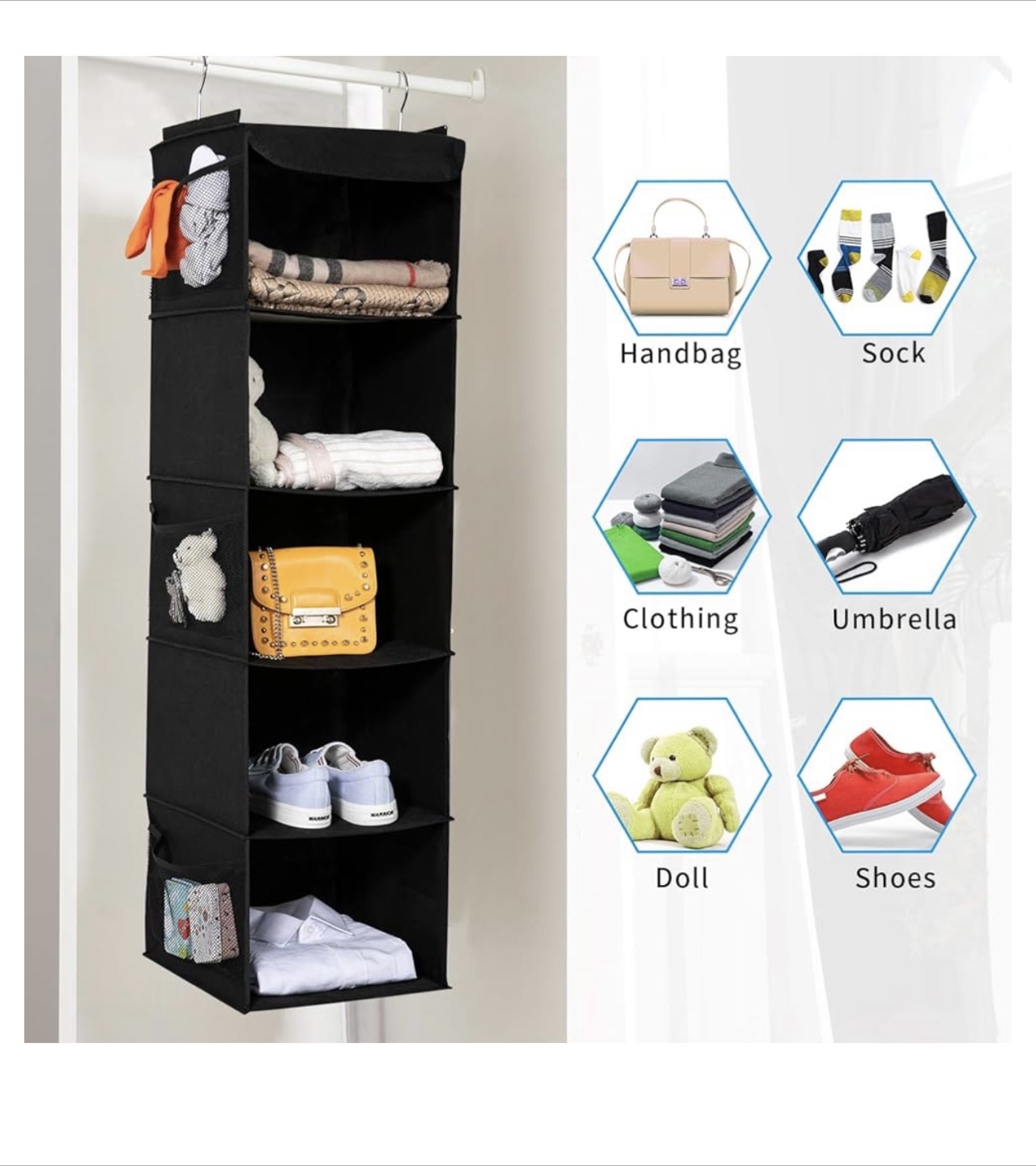 Five-shelf Hanging Closet Organizer - photo 3