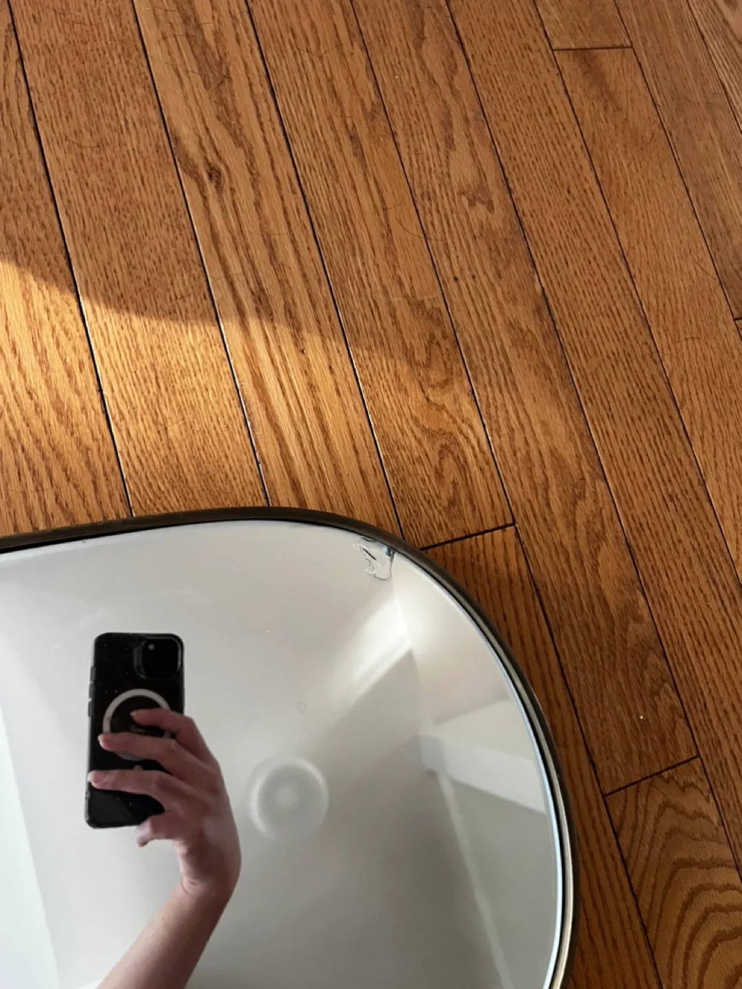 Cb2 Rogue Small Oval Brass Mirror image indicator(4)