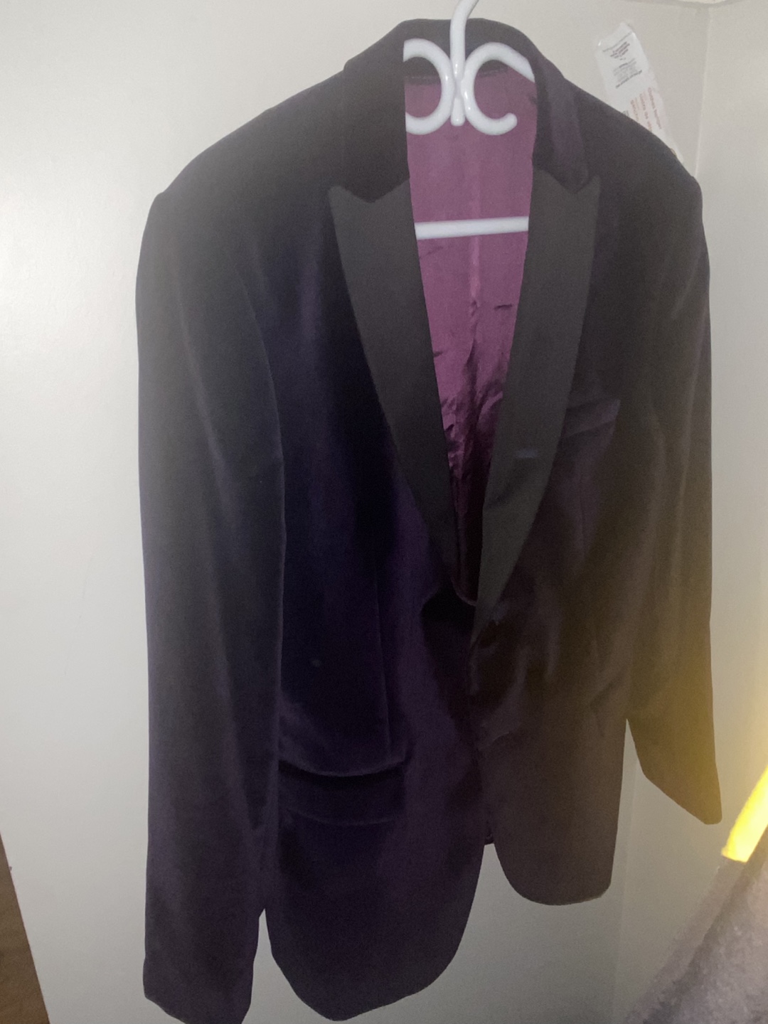 purple suede blazer