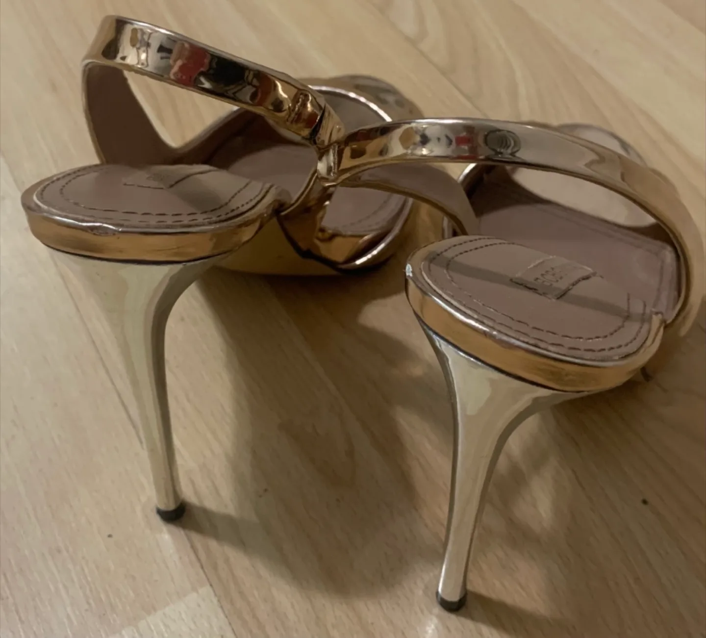 BCBGMAXAZRIA Rose Gold Slingback Heels image indicator(4)