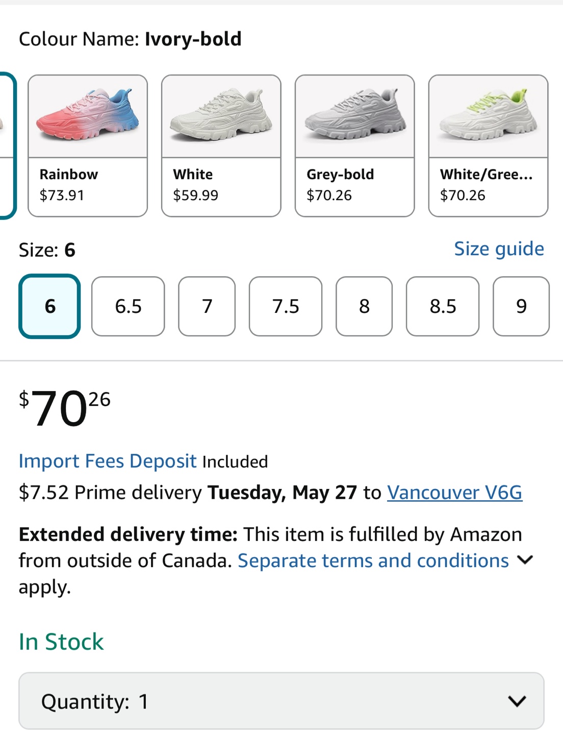 Dream Pairs Women's White Chunky Sneakers - Size 6 🏒 - photo 2