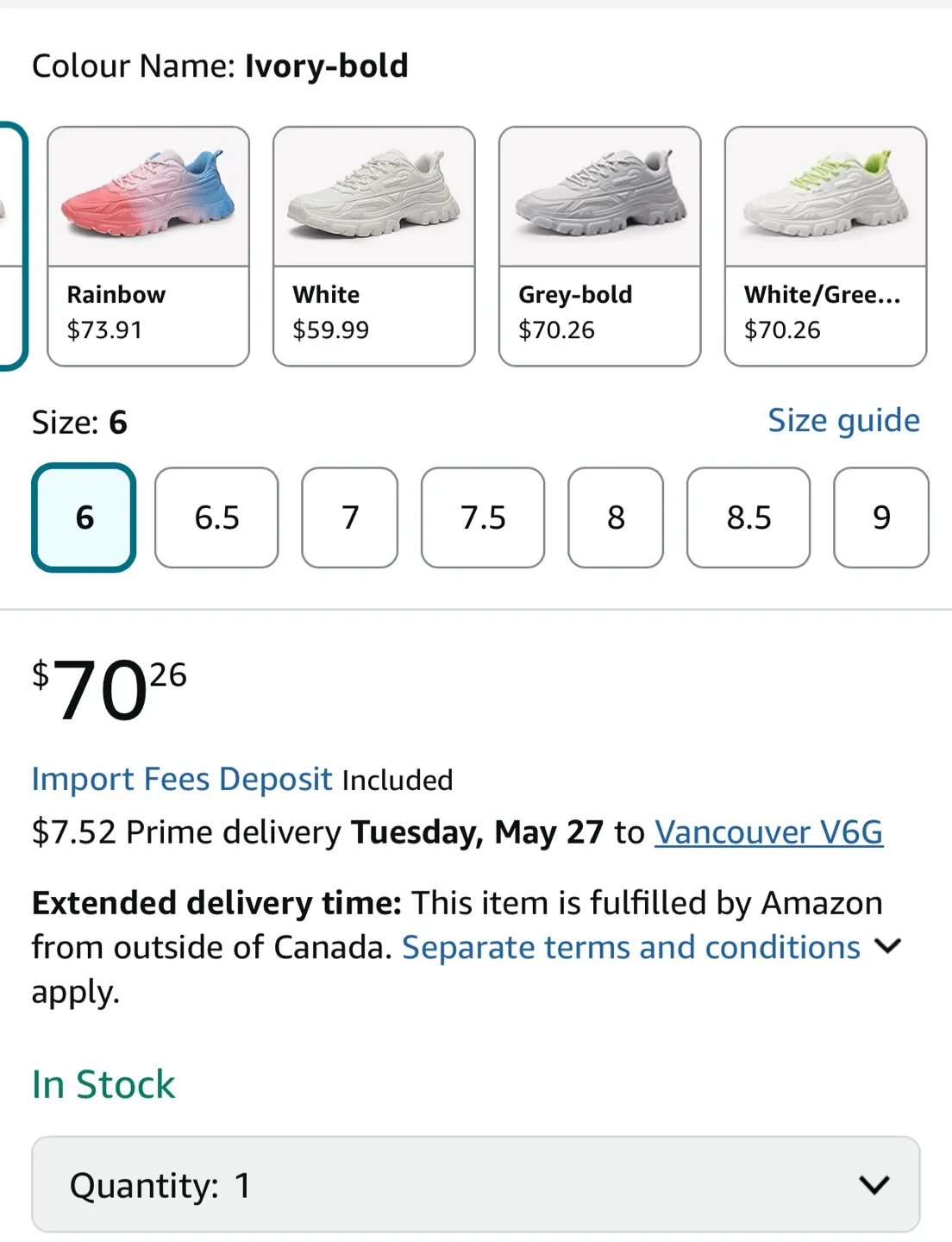 Dream Pairs Women's White Chunky Sneakers - Size 6 🏒 image indicator(2)