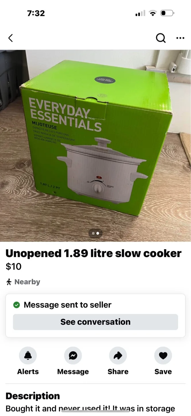 Unopened Everyday Essentials 1.89L Slow Cooker thumbnail