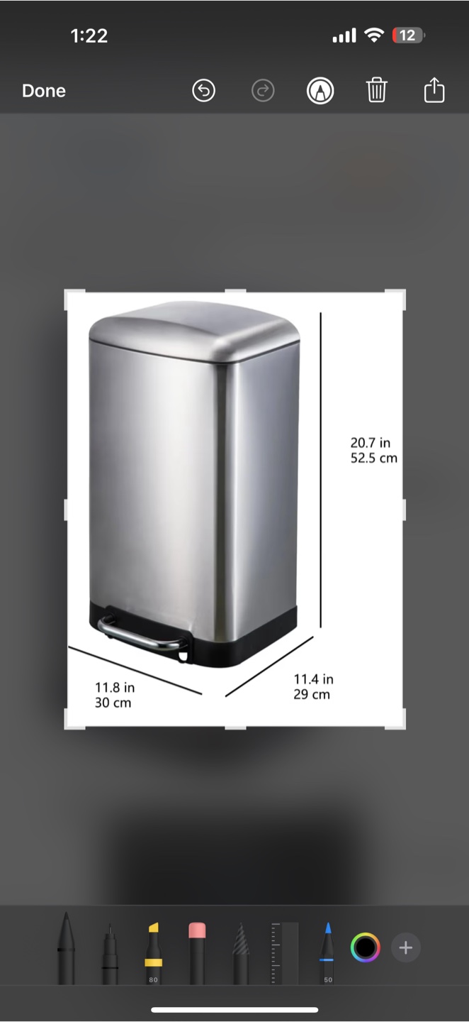 Amazon Basics Brushed Stainless Steel 5.3 Gallon Step Trash Can - photo 3