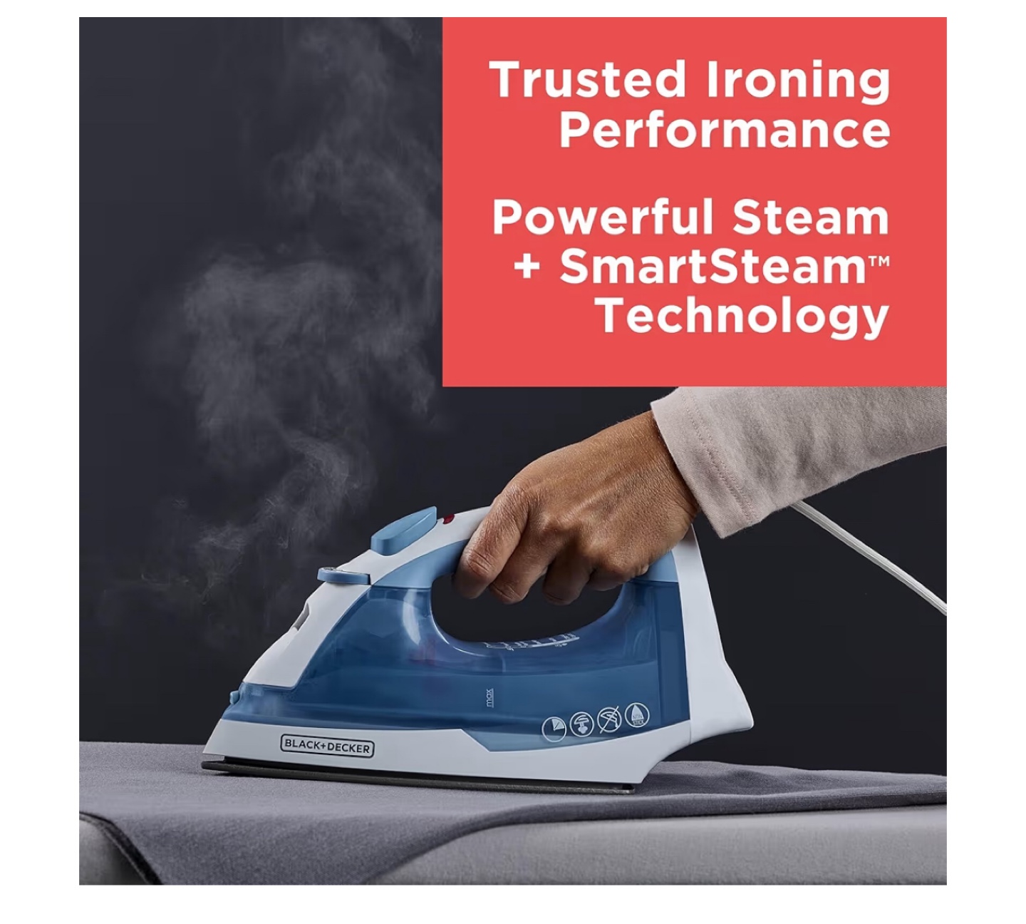 Black+Decker SmartSteam Iron - Powerful Steam - photo 4