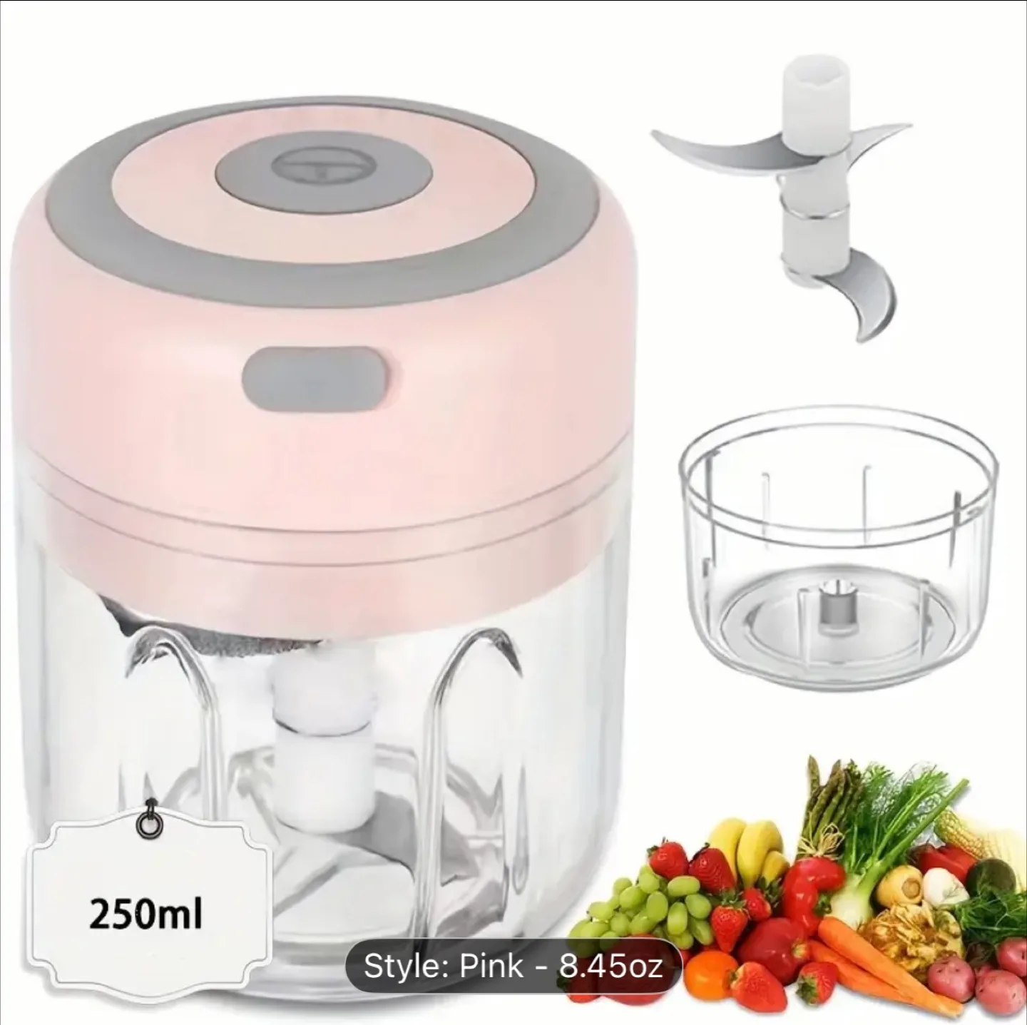 Mini Electric Food Chopper - One Button Control🥕🥕🥕 thumbnail