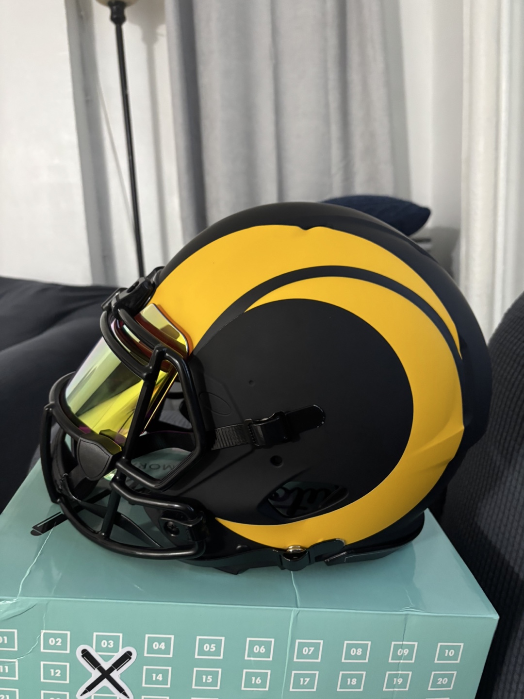 Autographed Kurt Warner Rams Helmet - Just Break It - photo 4