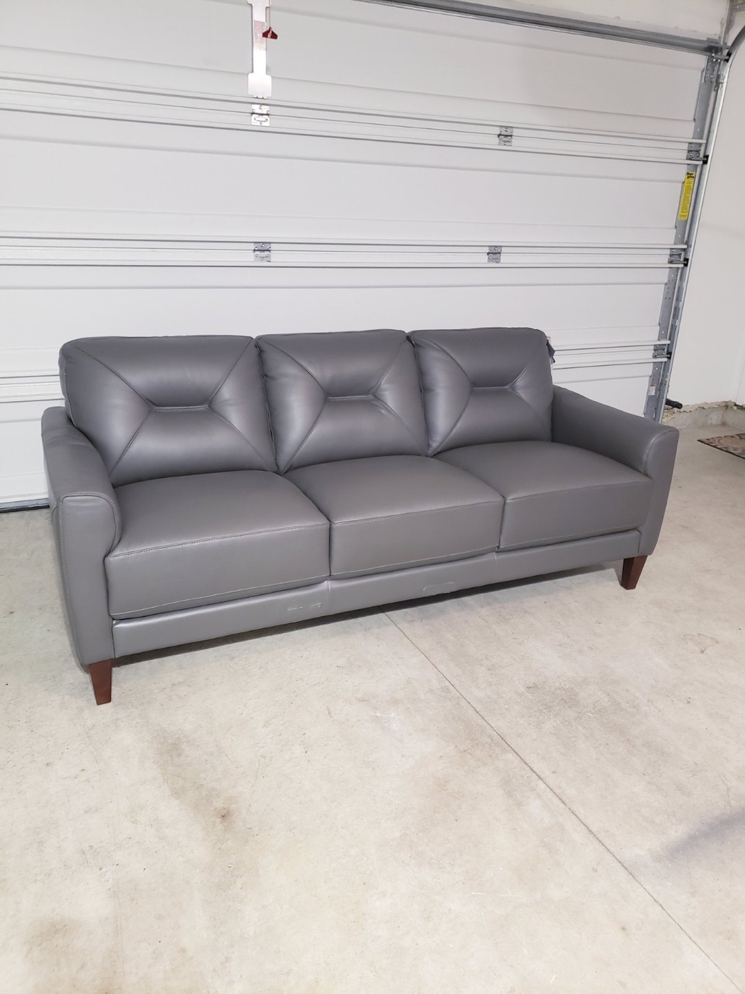 Amax Leather Sofa - Grey ( Delivery Available ) - photo 2