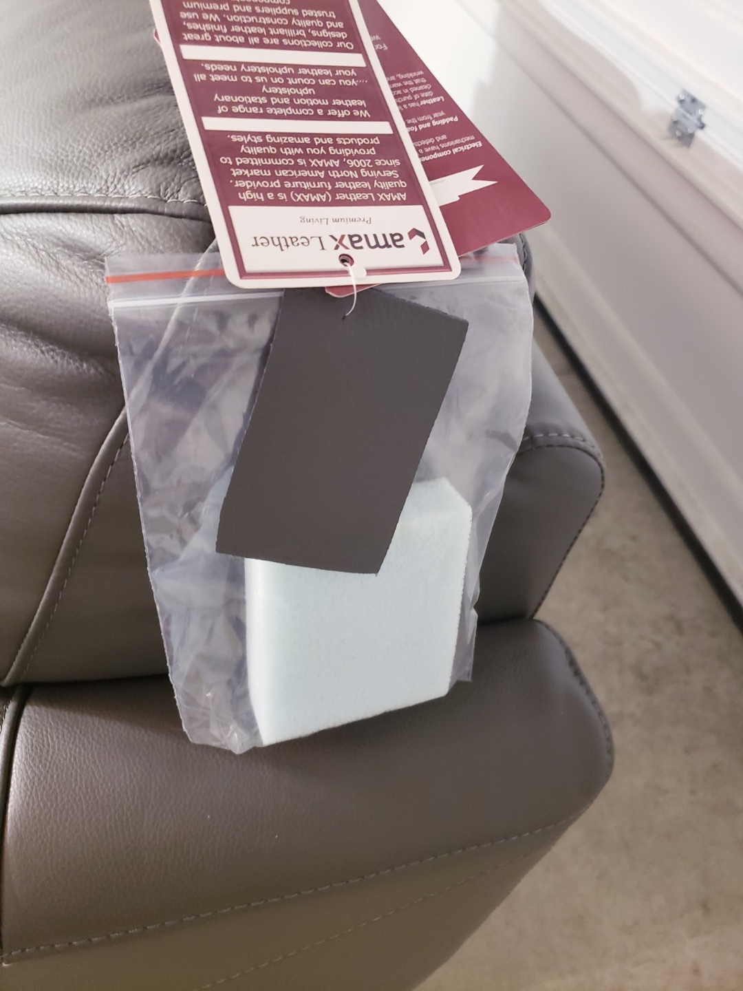 Amax Leather Sofa - Grey ( Delivery Available ) - photo 5