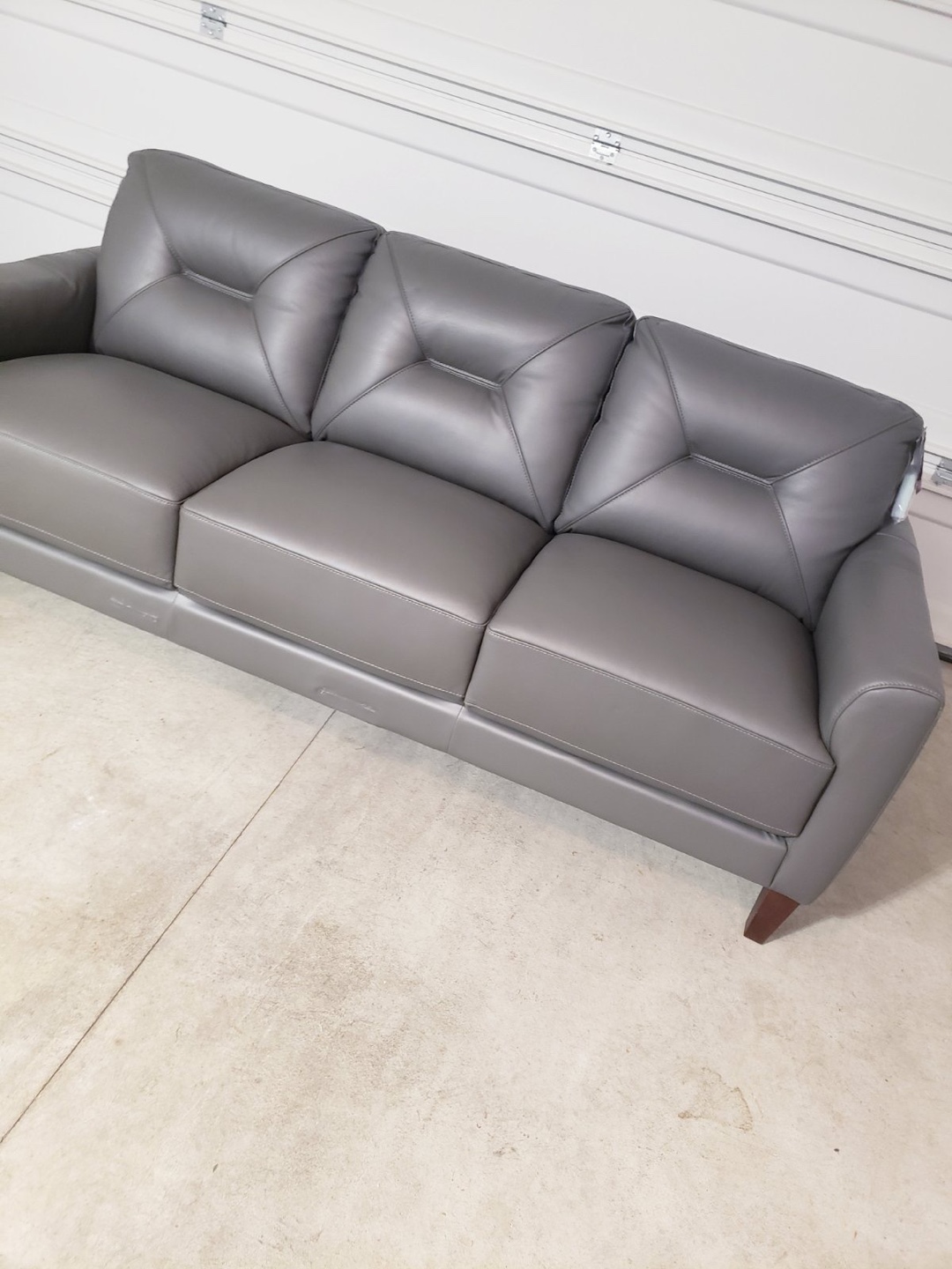 Amax Leather Sofa - Grey ( Delivery Available ) - photo 3