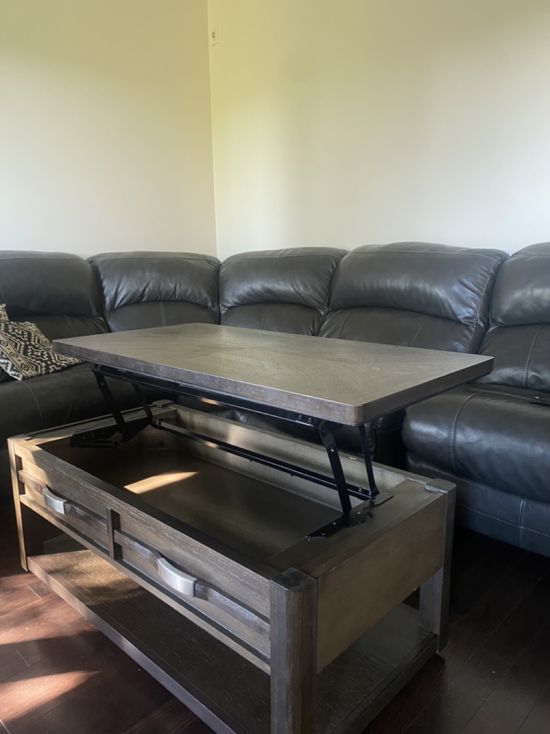 Lift-Top Coffee Table with Storage - photo 2