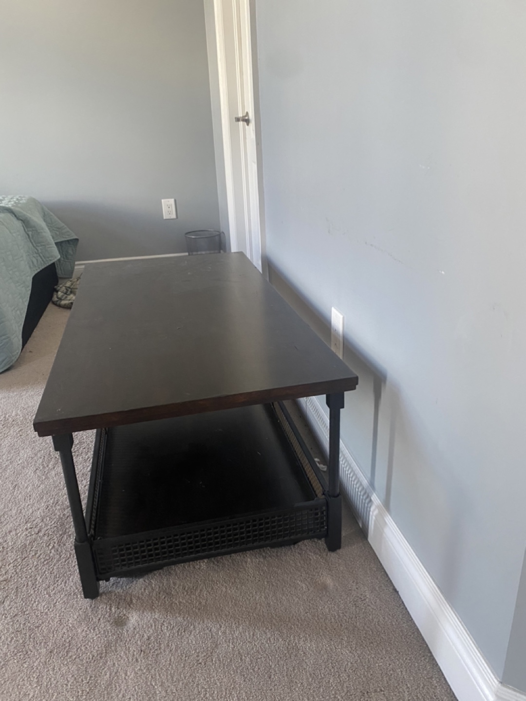 Industrial Style Coffee Table with Storage - photo 2