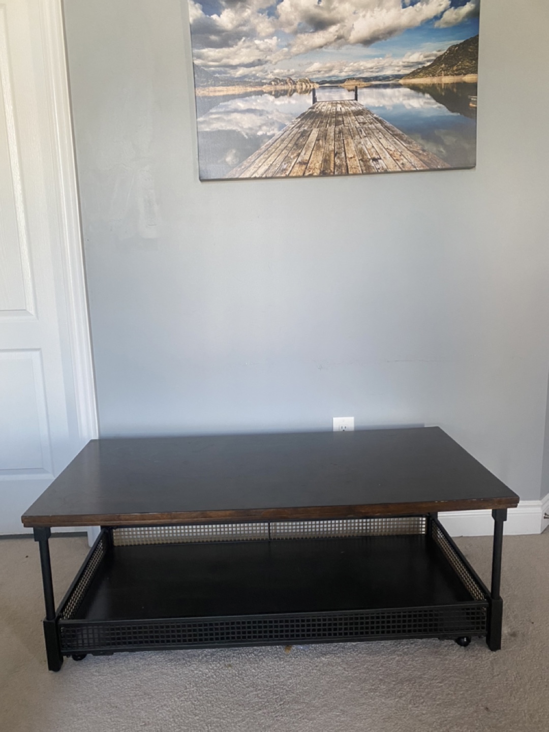 Industrial Style Coffee Table with Storage