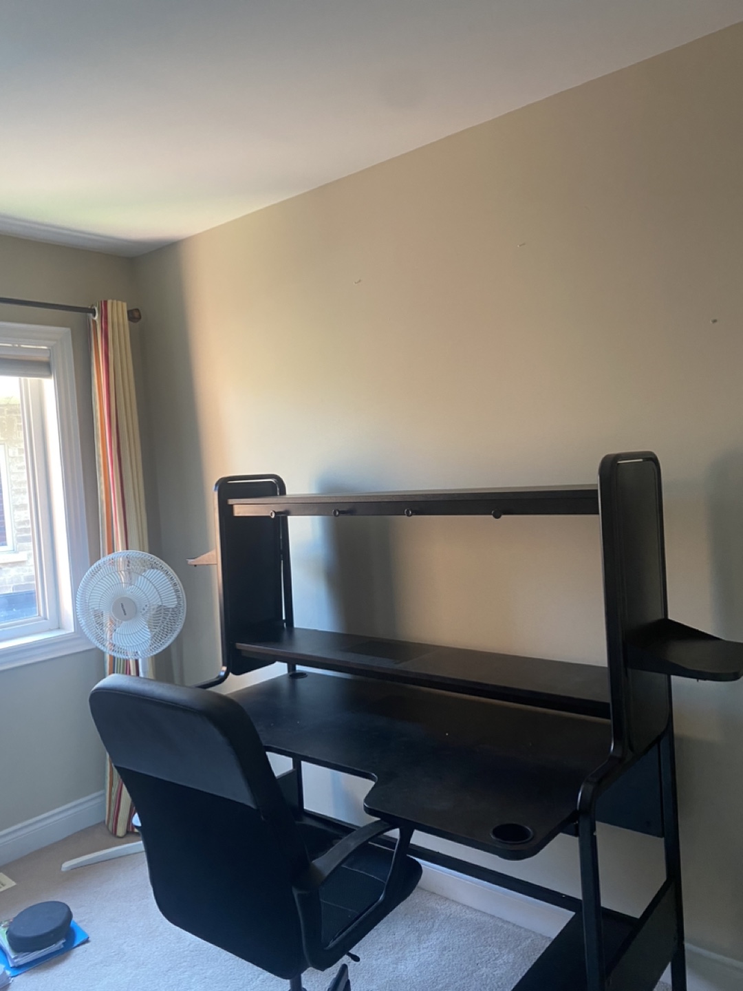 Black Work Desk with Chair