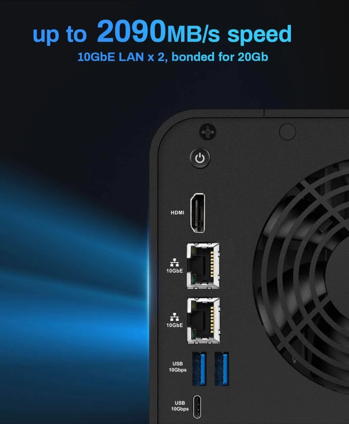 TerraMaster F6-424 Max 6-Bay NAS Storage Server - 10-Core CPU image indicator(4)
