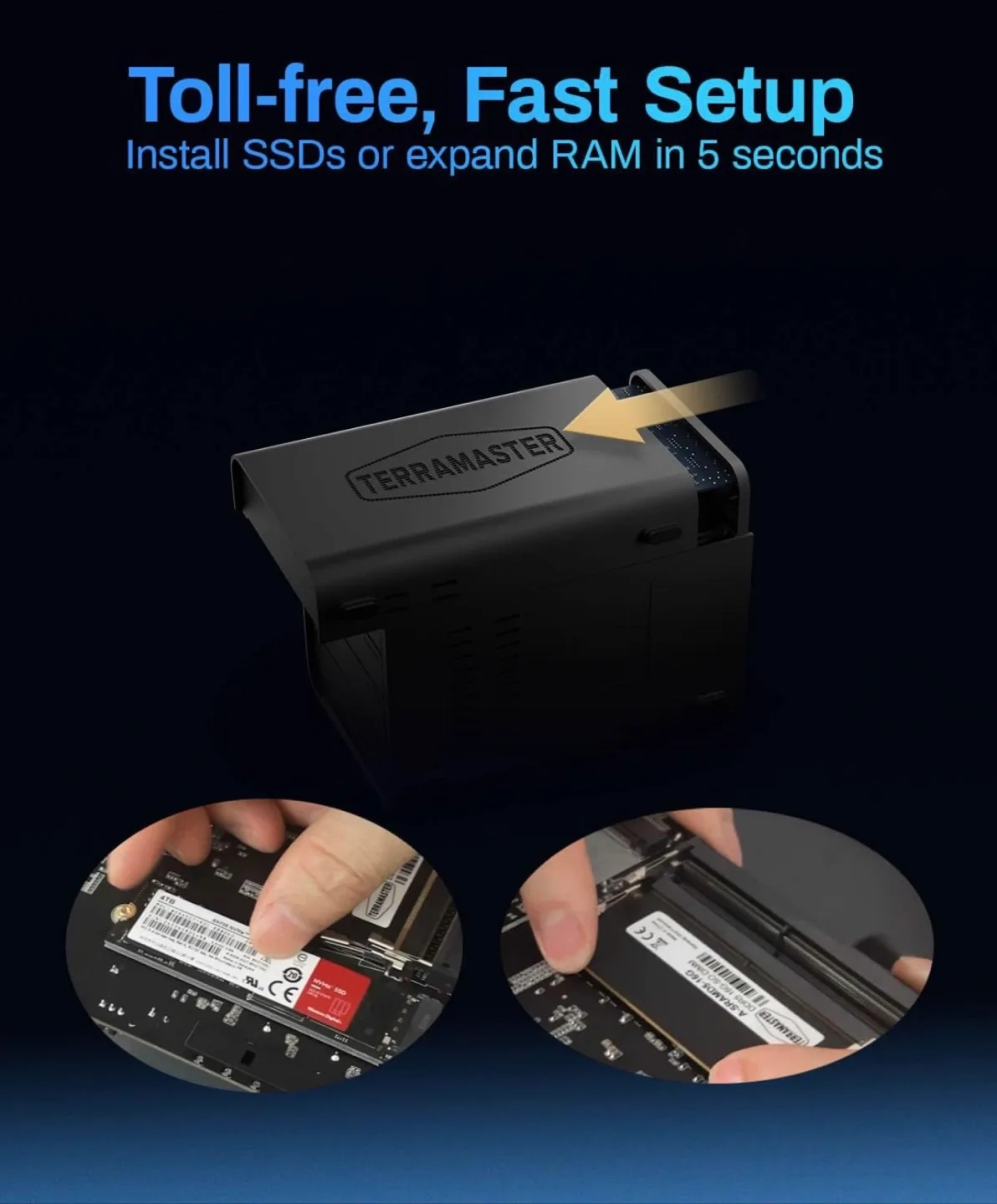 TerraMaster F6-424 Max 6-Bay NAS Storage Server - 10-Core CPU image indicator(6)