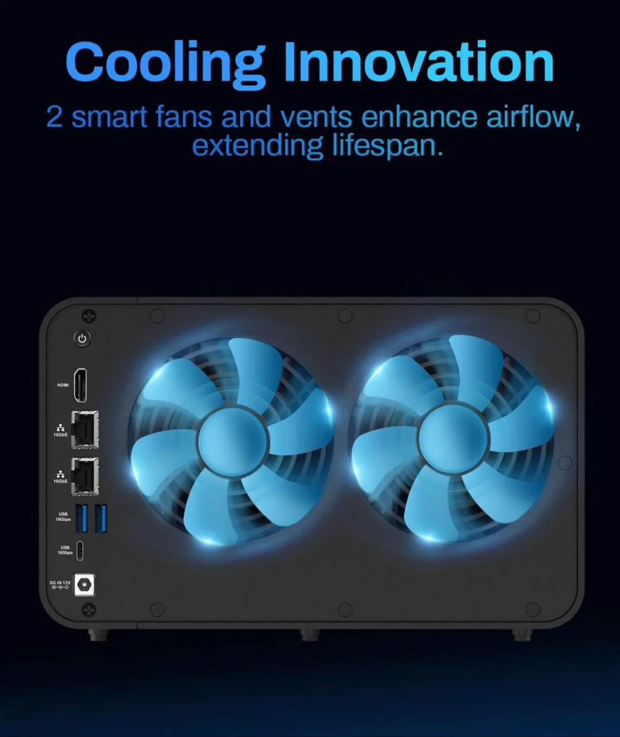 TerraMaster F6-424 Max 6-Bay NAS Storage Server - 10-Core CPU image indicator(9)