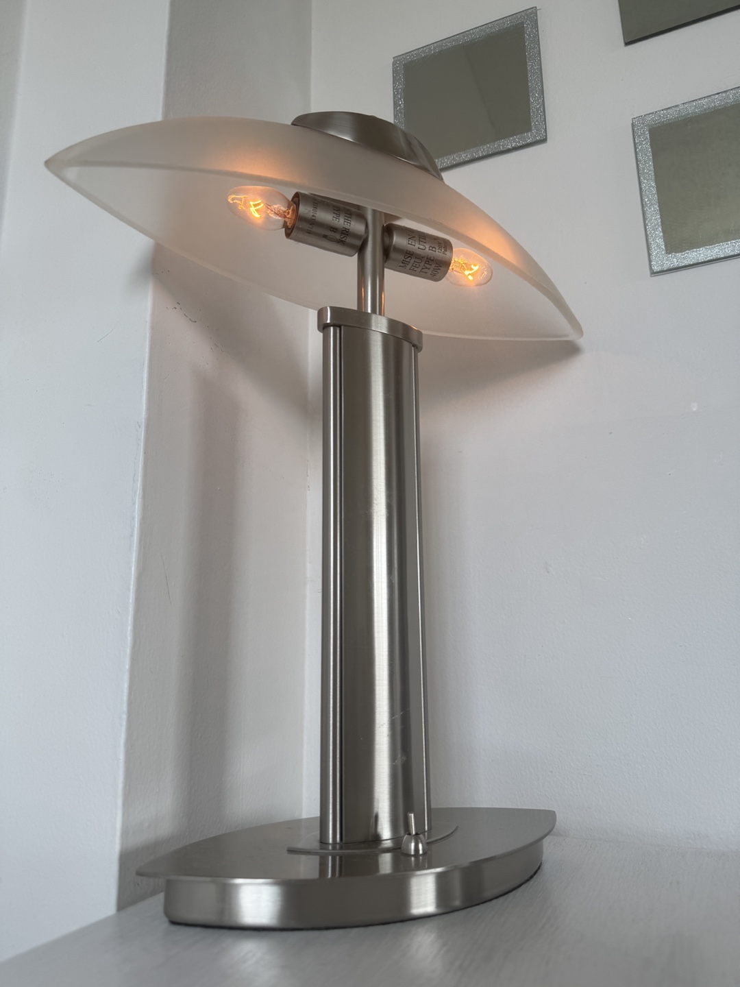 Modern Table Lamp with Frosted Glass Shade - photo 2