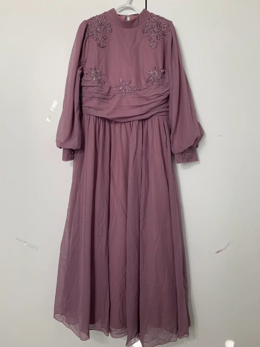Dusty Rose Maxi Dress with Embellishments image indicator(3)