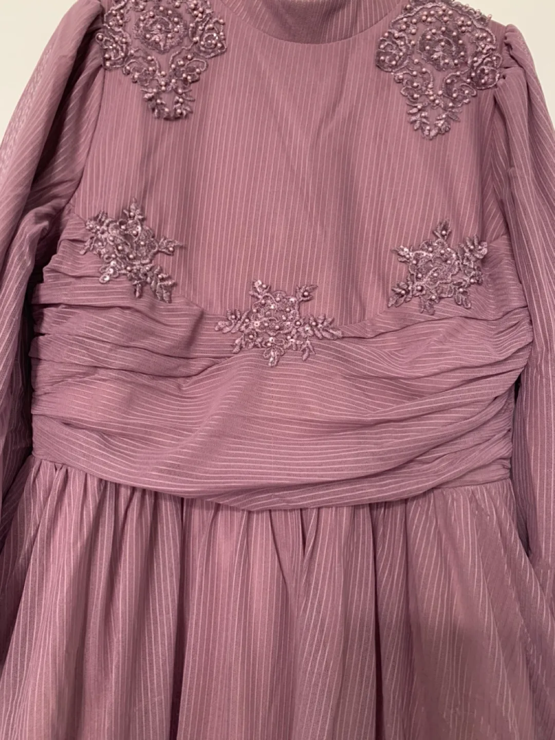 Dusty Rose Maxi Dress with Embellishments image indicator(2)