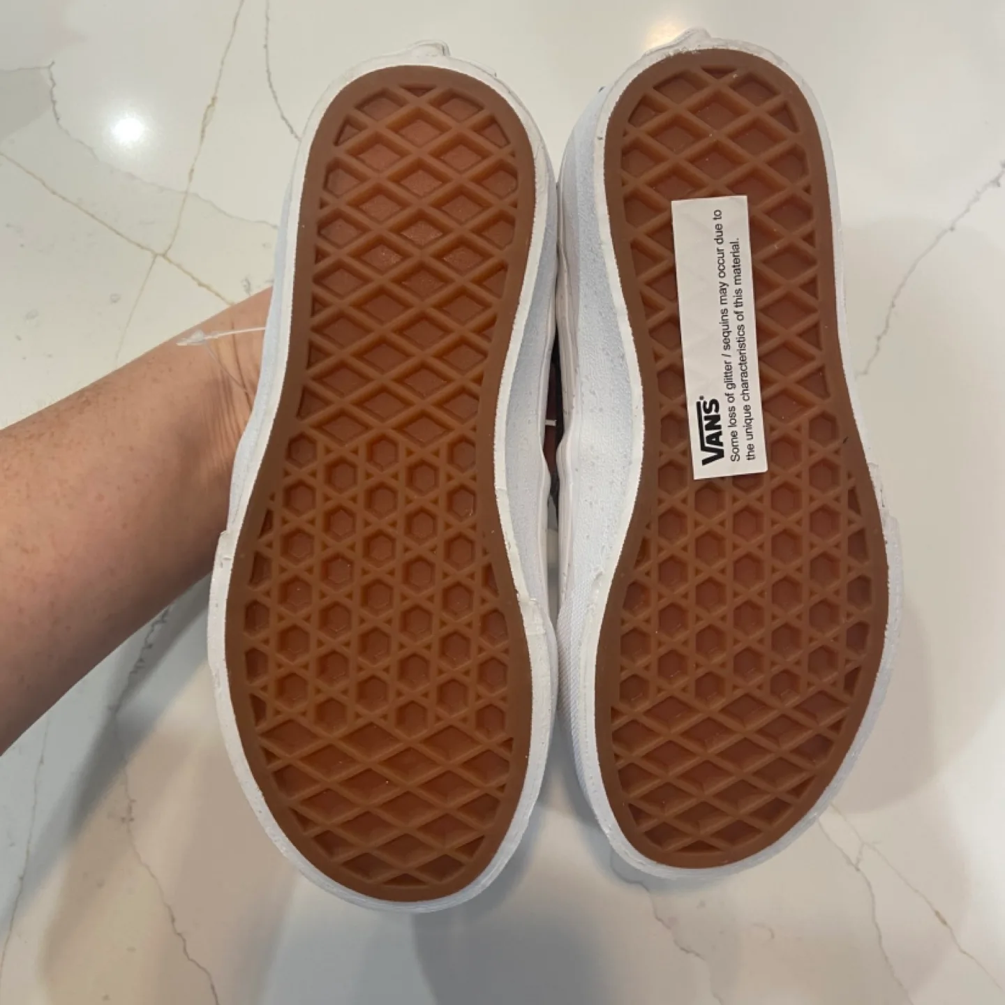 New size 12US/29EUR kids silver glitter Vans image indicator(4)