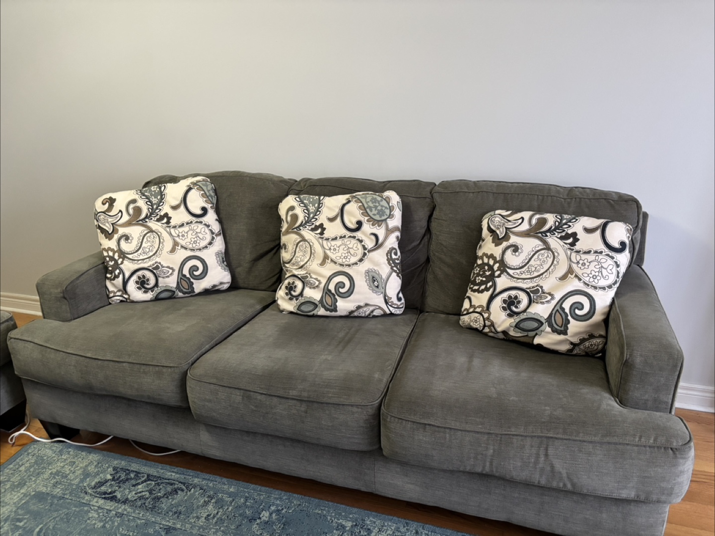 Grey Sofa and Loveseat Set