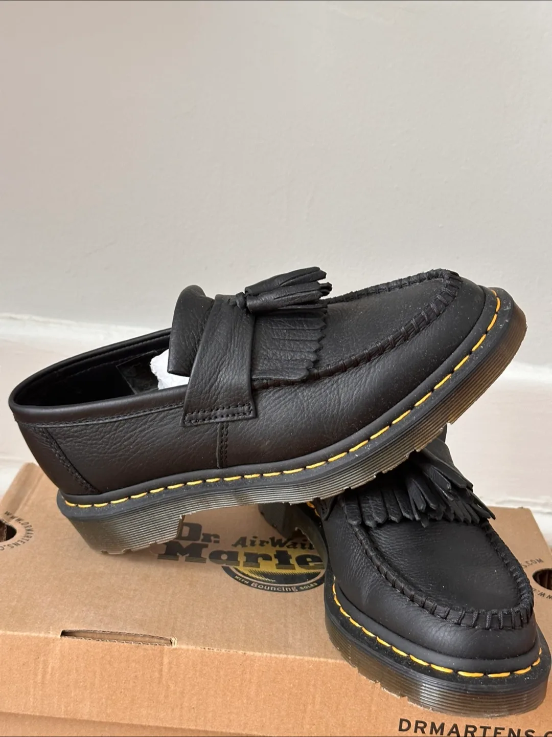 Dr. Martens Black Leather Tassel Loafers image indicator(4)