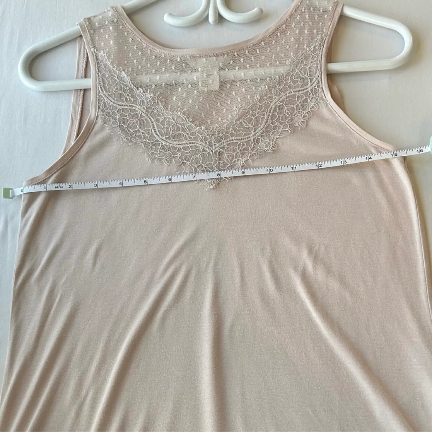 H and M High Neck Sleeveless Top with Lace Insert Womens Size XS image indicator(8)