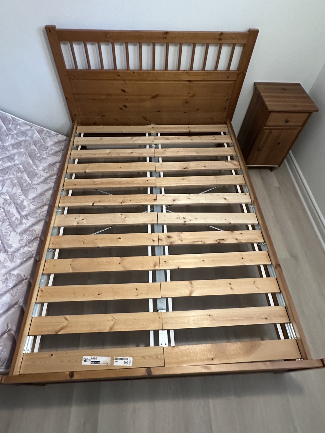 Double /Full Bed Frame with Mattress and Nightstand - photo 5